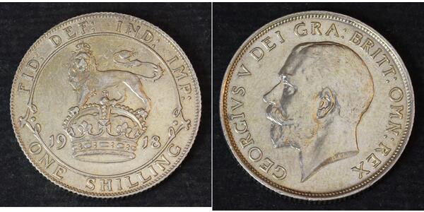 1 Shilling Reino Unido Plata Jorge V (1865-1936)