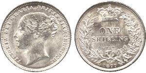 1 Shilling Reino Unido de Gran Bretaña e Irlanda (1801-1922) Plata Victoria (1819 - 1901)