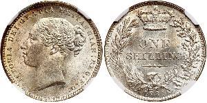 1 Shilling Reino Unido de Gran Bretaña e Irlanda (1801-1922) Plata Victoria (1819 - 1901)