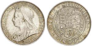 1 Shilling Reino Unido de Gran Bretaña e Irlanda (1801-1922) Plata Victoria (1819 - 1901)