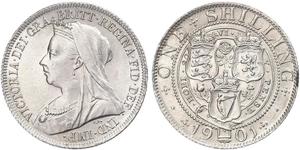 1 Shilling Reino Unido de Gran Bretaña e Irlanda (1801-1922) Plata Victoria (1819 - 1901)