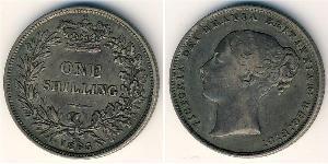 1 Shilling Reino Unido de Gran Bretaña e Irlanda (1801-1922) Plata Victoria (1819 - 1901)