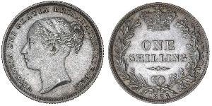 1 Shilling Reino Unido de Gran Bretaña e Irlanda (1801-1922) Plata Victoria (1819 - 1901)