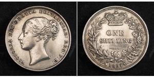 1 Shilling Reino Unido de Gran Bretaña e Irlanda (1801-1922) Plata Victoria (1819 - 1901)