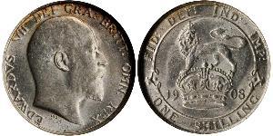 1 Shilling Reino Unido de Gran Bretaña e Irlanda (1801-1922) Plata Eduardo VII (1841-1910)