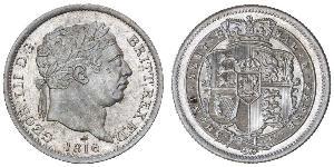 1 Shilling Reino Unido de Gran Bretaña e Irlanda (1801-1922) Plata Jorge III (1738-1820)