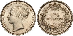 1 Shilling Reino Unido de Gran Bretaña e Irlanda (1801-1922) Plata Victoria (1819 - 1901)