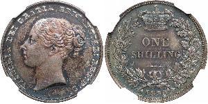 1 Shilling Reino Unido de Gran Bretaña e Irlanda (1801-1922) Plata Victoria (1819 - 1901)