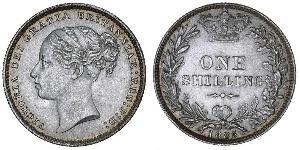 1 Shilling Reino Unido de Gran Bretaña e Irlanda (1801-1922) Plata Victoria (1819 - 1901)