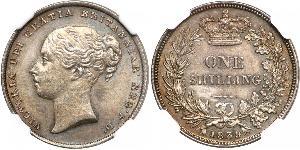 1 Shilling Reino Unido de Gran Bretaña e Irlanda (1801-1922) Plata Victoria (1819 - 1901)