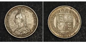 1 Shilling Reino Unido de Gran Bretaña e Irlanda (1801-1922) Plata Victoria (1819 - 1901)