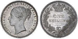 1 Shilling Reino Unido de Gran Bretaña e Irlanda (1801-1922) Plata Victoria (1819 - 1901)