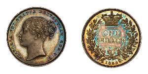 1 Shilling Reino Unido de Gran Bretaña e Irlanda (1801-1922) Plata Victoria (1819 - 1901)