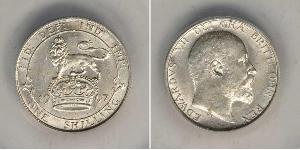 1 Shilling Reino Unido de Gran Bretaña e Irlanda (1801-1922) Plata Eduardo VII (1841-1910)