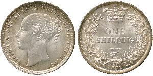 1 Shilling Reino Unido de Gran Bretaña e Irlanda (1801-1922) Plata Victoria (1819 - 1901)