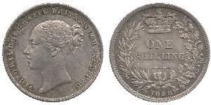 1 Shilling Reino Unido de Gran Bretaña e Irlanda (1801-1922) Plata Victoria (1819 - 1901)