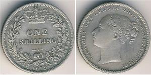 1 Shilling Reino Unido de Gran Bretaña e Irlanda (1801-1922) Plata Victoria (1819 - 1901)