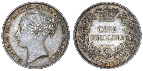 1 Shilling Reino Unido de Gran Bretaña e Irlanda (1801-1922) Plata Victoria (1819 - 1901)