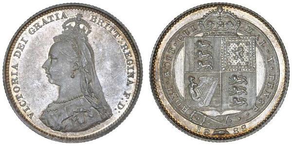1 Shilling Reino Unido de Gran Bretaña e Irlanda (1801-1922) Plata Victoria (1819 - 1901)