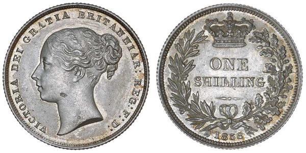 1 Shilling Reino Unido de Gran Bretaña e Irlanda (1801-1922) Plata Victoria (1819 - 1901)