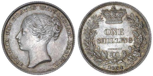 1 Shilling Reino Unido de Gran Bretaña e Irlanda (1801-1922) Plata Victoria (1819 - 1901)