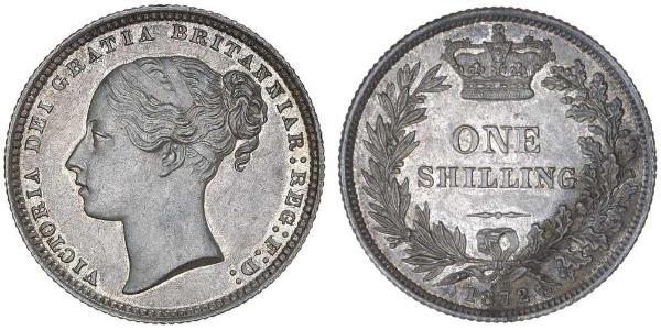 1 Shilling Reino Unido de Gran Bretaña e Irlanda (1801-1922) Plata Victoria (1819 - 1901)