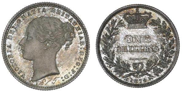 1 Shilling Reino Unido de Gran Bretaña e Irlanda (1801-1922) Plata Victoria (1819 - 1901)