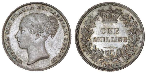 1 Shilling Reino Unido de Gran Bretaña e Irlanda (1801-1922) Plata Victoria (1819 - 1901)