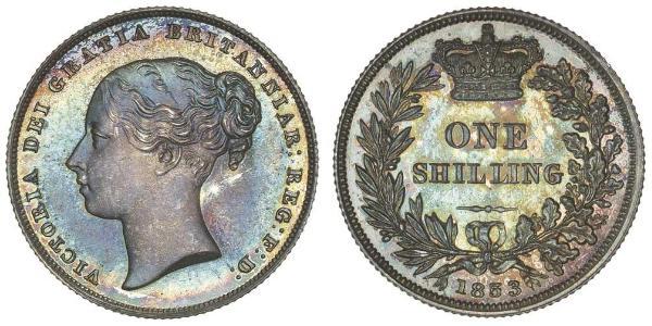 1 Shilling Reino Unido de Gran Bretaña e Irlanda (1801-1922) Plata Victoria (1819 - 1901)