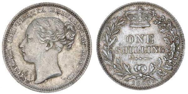 1 Shilling Reino Unido de Gran Bretaña e Irlanda (1801-1922) Plata Victoria (1819 - 1901)