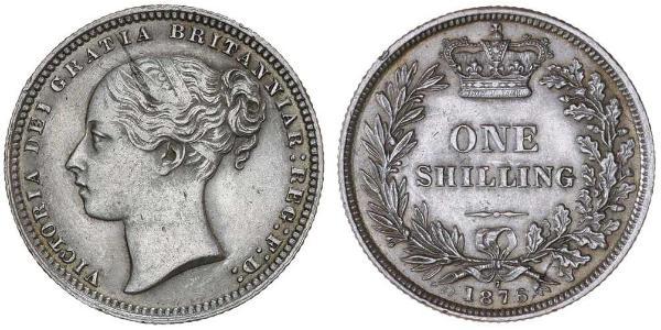 1 Shilling Reino Unido de Gran Bretaña e Irlanda (1801-1922) Plata Victoria (1819 - 1901)