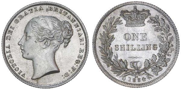 1 Shilling Reino Unido de Gran Bretaña e Irlanda (1801-1922) Plata Victoria (1819 - 1901)
