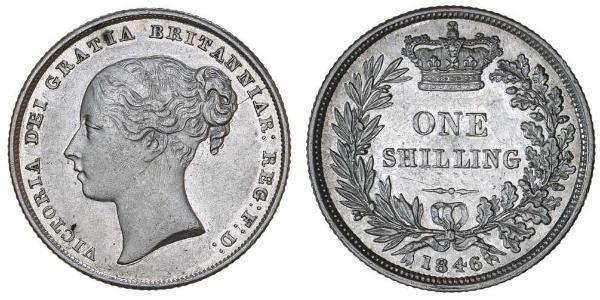 1 Shilling Reino Unido de Gran Bretaña e Irlanda (1801-1922) Plata Victoria (1819 - 1901)