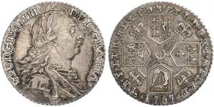 1 Shilling Reino de Gran Bretaña (1707-1801) Plata Jorge III (1738-1820)