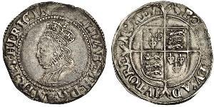 1 Shilling Reino de Inglaterra (927-1649,1660-1707) Plata Isabel I (1533-1603)