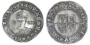 1 Shilling Reino de Inglaterra (927-1649,1660-1707) Plata Eduardo VI  (1537-1553)