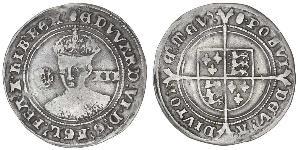 1 Shilling Reino de Inglaterra (927-1649,1660-1707) Plata Eduardo VI  (1537-1553)