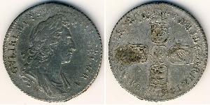 1 Shilling Reino de Inglaterra (927-1649,1660-1707) Plata Guillermo III (1650-1702)