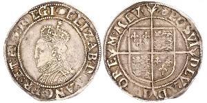 1 Shilling Reino de Inglaterra (927-1649,1660-1707) Plata Isabel I (1533-1603)