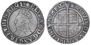 1 Shilling Reino de Inglaterra (927-1649,1660-1707) Plata Isabel I (1533-1603)