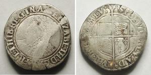 1 Shilling Reino de Inglaterra (927-1649,1660-1707) Plata Isabel I (1533-1603)