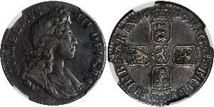 1 Shilling Reino de Inglaterra (927-1649,1660-1707) Plata Guillermo III (1650-1702)