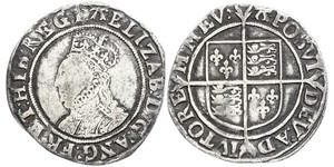 1 Shilling Reino de Inglaterra (927-1649,1660-1707) Plata Isabel I (1533-1603)