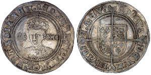 1 Shilling Reino de Inglaterra (927-1649,1660-1707) Plata Eduardo VI  (1537-1553)