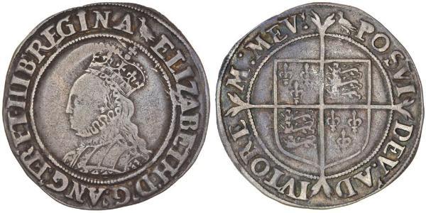 1 Shilling Reino de Inglaterra (927-1649,1660-1707) Plata Isabel I (1533-1603)