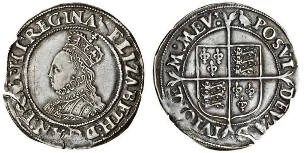 1 Shilling Reino de Inglaterra (927-1649,1660-1707) Plata Isabel I (1533-1603)