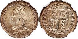 1 Shilling Reino Unido de Gran Bretaña e Irlanda (1801-1922) Plata Victoria (1819 - 1901)