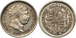 1 Shilling Reino Unido de Gran Bretaña e Irlanda (1801-1922) Plata Jorge III (1738-1820)