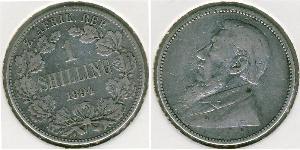 1 Shilling Sudáfrica Plata Paul Kruger (1825 - 1904)