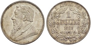 1 Shilling Sudáfrica Plata Paul Kruger (1825 - 1904)